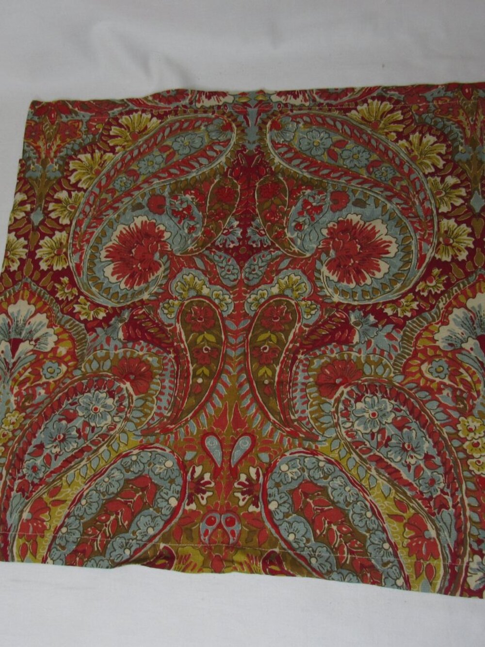Pottery Barn Red Paisley Print Cloth Napkins Set of 6 - Picture 3 of 5